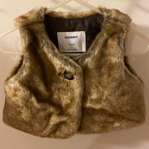 OLD navy 6-12 month baby girl faux fur shaw